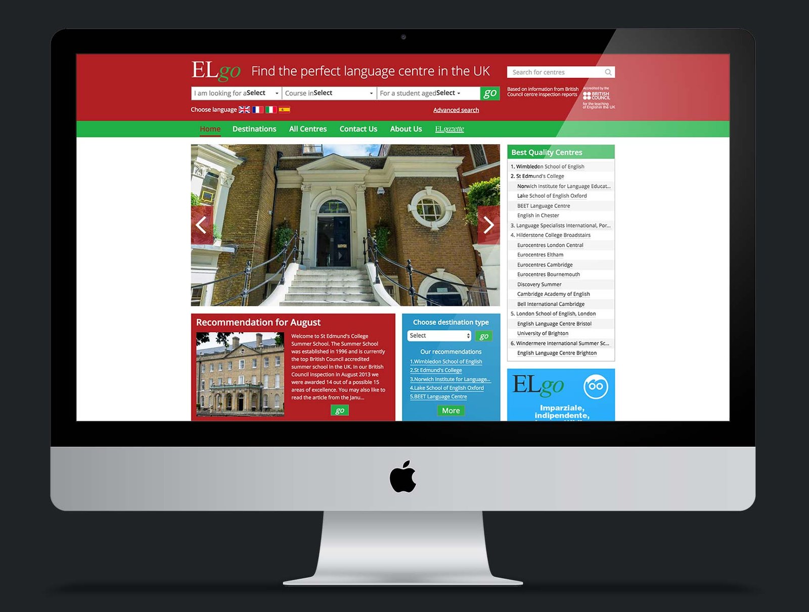 ELgo website design. UX and UI